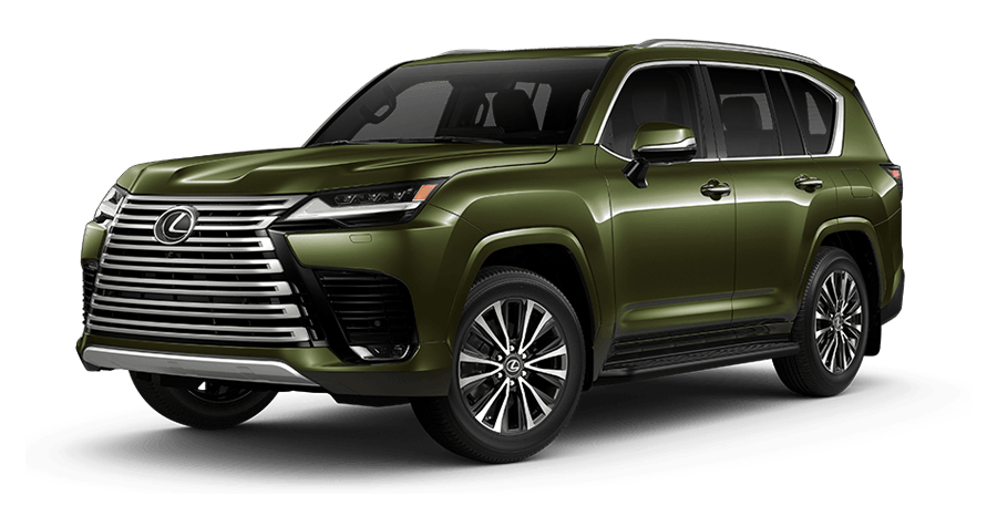 Exterior of the Lexus LX 600 shown in Nori Green Pearl | Lexus of Lehigh Valley in Allentown PA