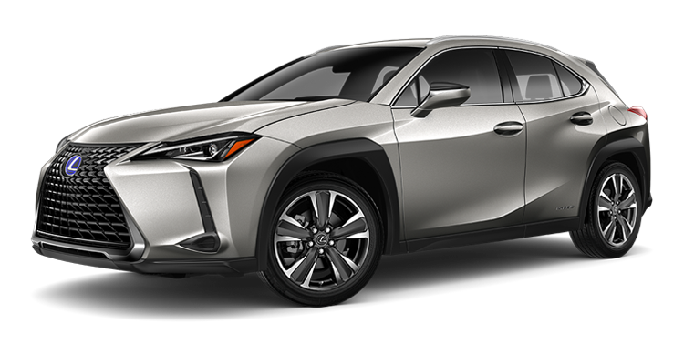 Exterior of the Lexus UX Hybrid shown in Atomic Silver. | Lexus of Lehigh Valley in Allentown PA